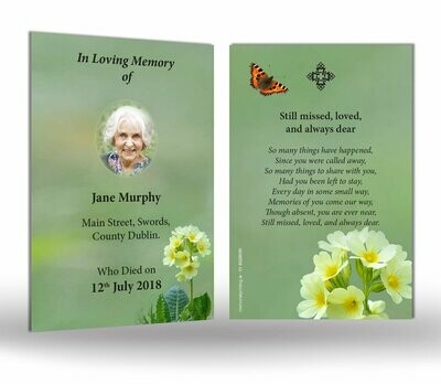 Primrose Memorial Wallet Card NF IF 09