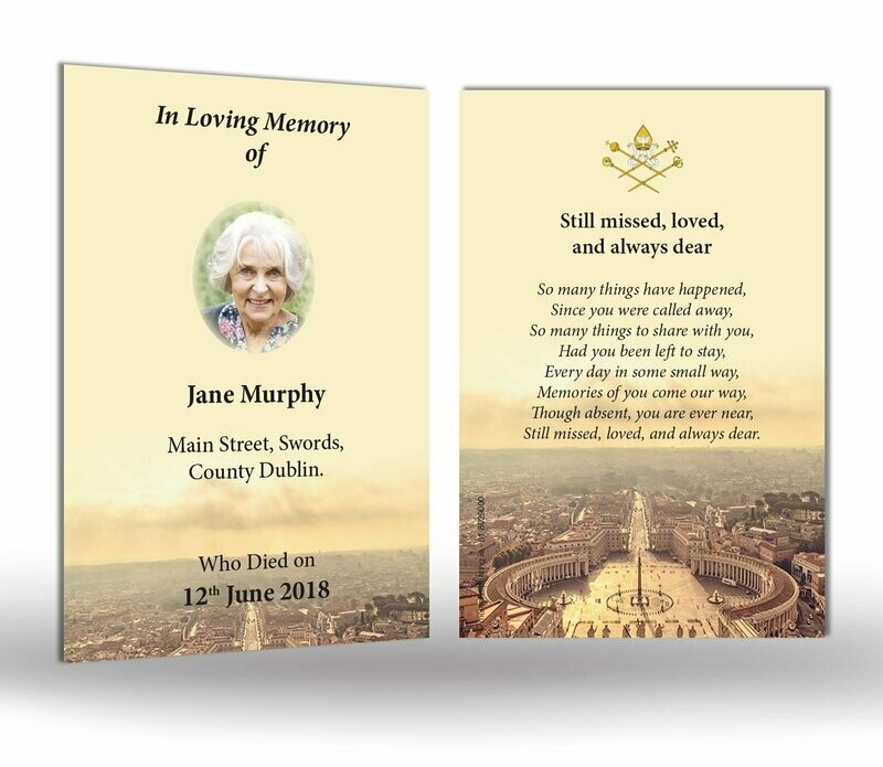 Vatican Memorial Wallet Card RT RS 11