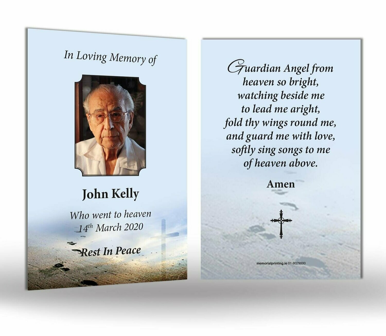Footprints Memorial Wallet Card RT RE 14