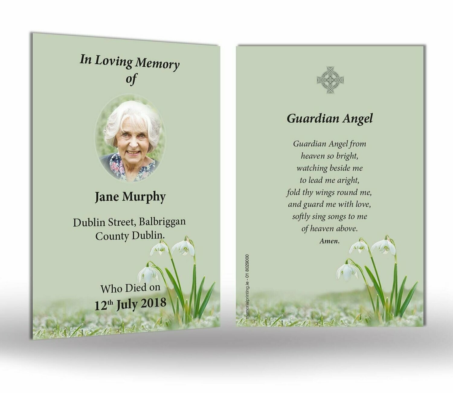 Snow Drop Memorial Wallet Card NF IF 08