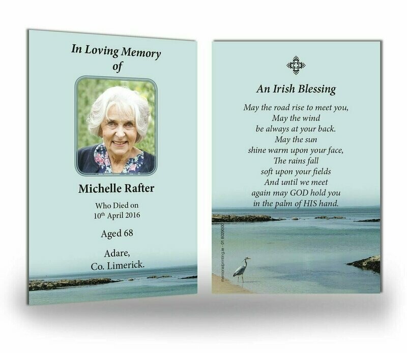 Crane Bird Memorial Wallet Card NF AN 04