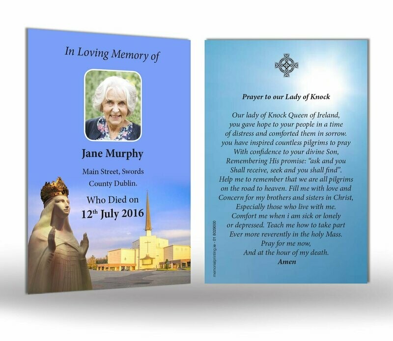 Our Lady of Knock Memorial Wallet Card RT RS 03