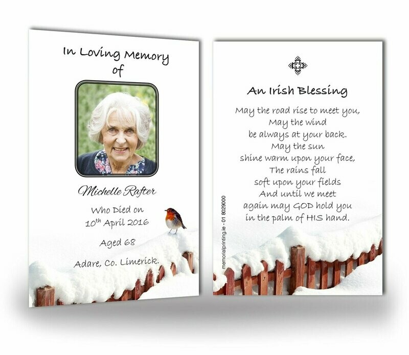 Robin Red Breast Memorial Wallet Card NF NA 05