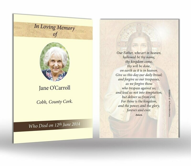 Sacred Heart of Jesus Memorial Wallet Card RT RS 10