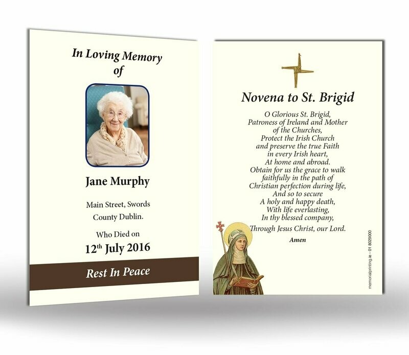 St. Bigid Memorial Wallet Card RT RS 05
