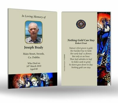 Stain Glass Memorial Wallet Card RT RS 06