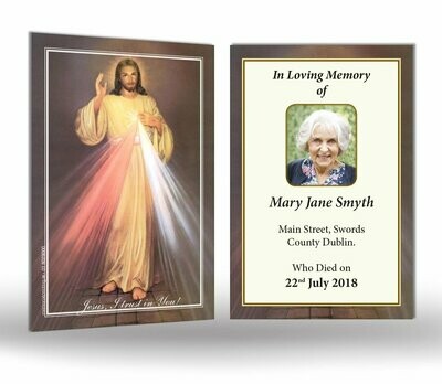 Divine Mercy Memorial Wallet Card RT TRAD 03