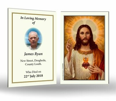 Sacred Heart of Jesus Memorial Wallet Card RT TRAD 06