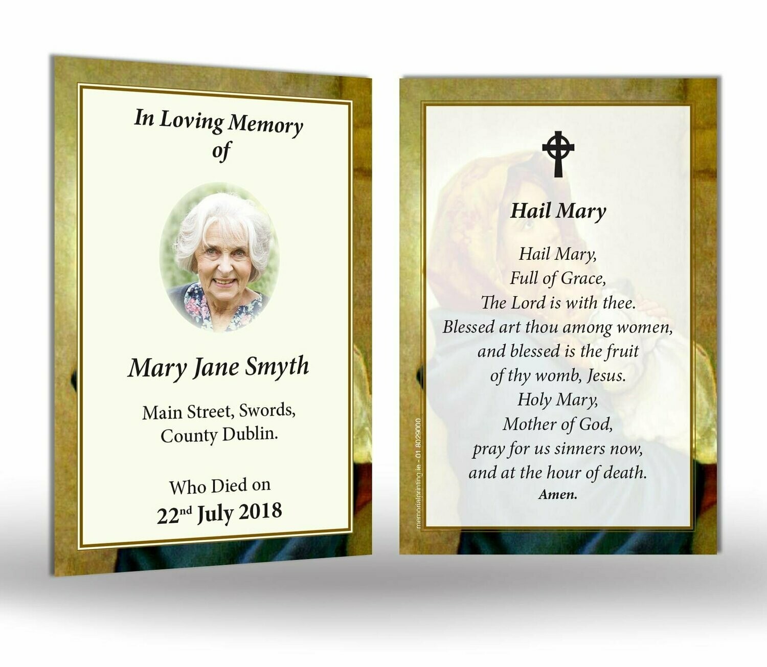Holy Mary Memorial Wallet Card RT TRAD 02 Holy Mary Memorial Wallet Card RT TRAD 02
