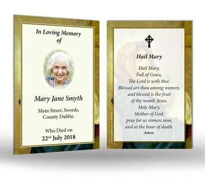 Holy Mary Memorial Wallet Card RT TRAD 02