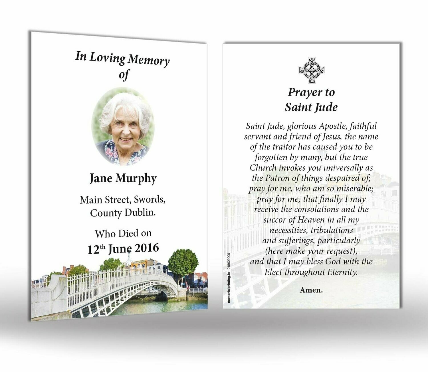 Ha'penny Bridge Memorial Wallet Card SC MC 06