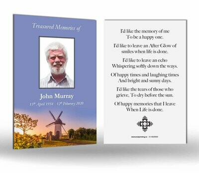 Windmill Memorial Wallet Card SC SC 02