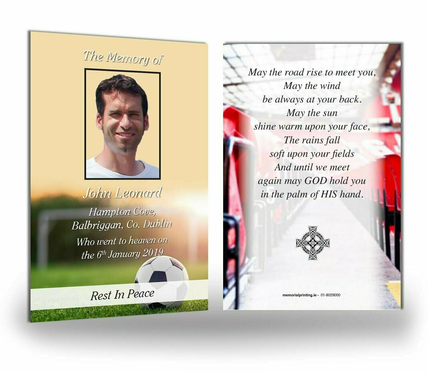 Football/Soccer Memorial Wallet Card SO SP 009