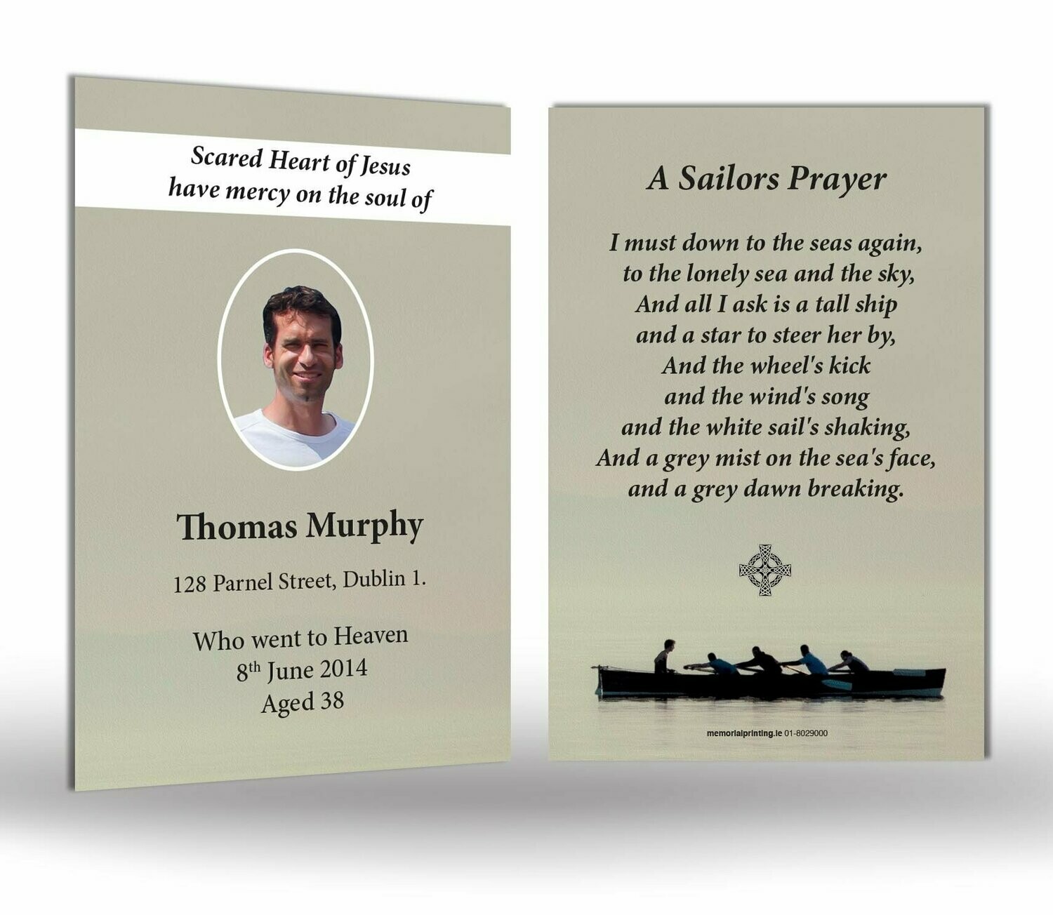 Rowing Memorial Wallet Card SC IS 02