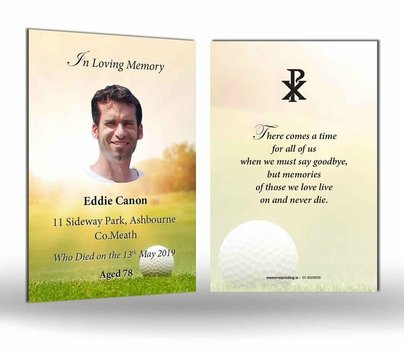 Golf Memorial Wallet Card SO SP 01