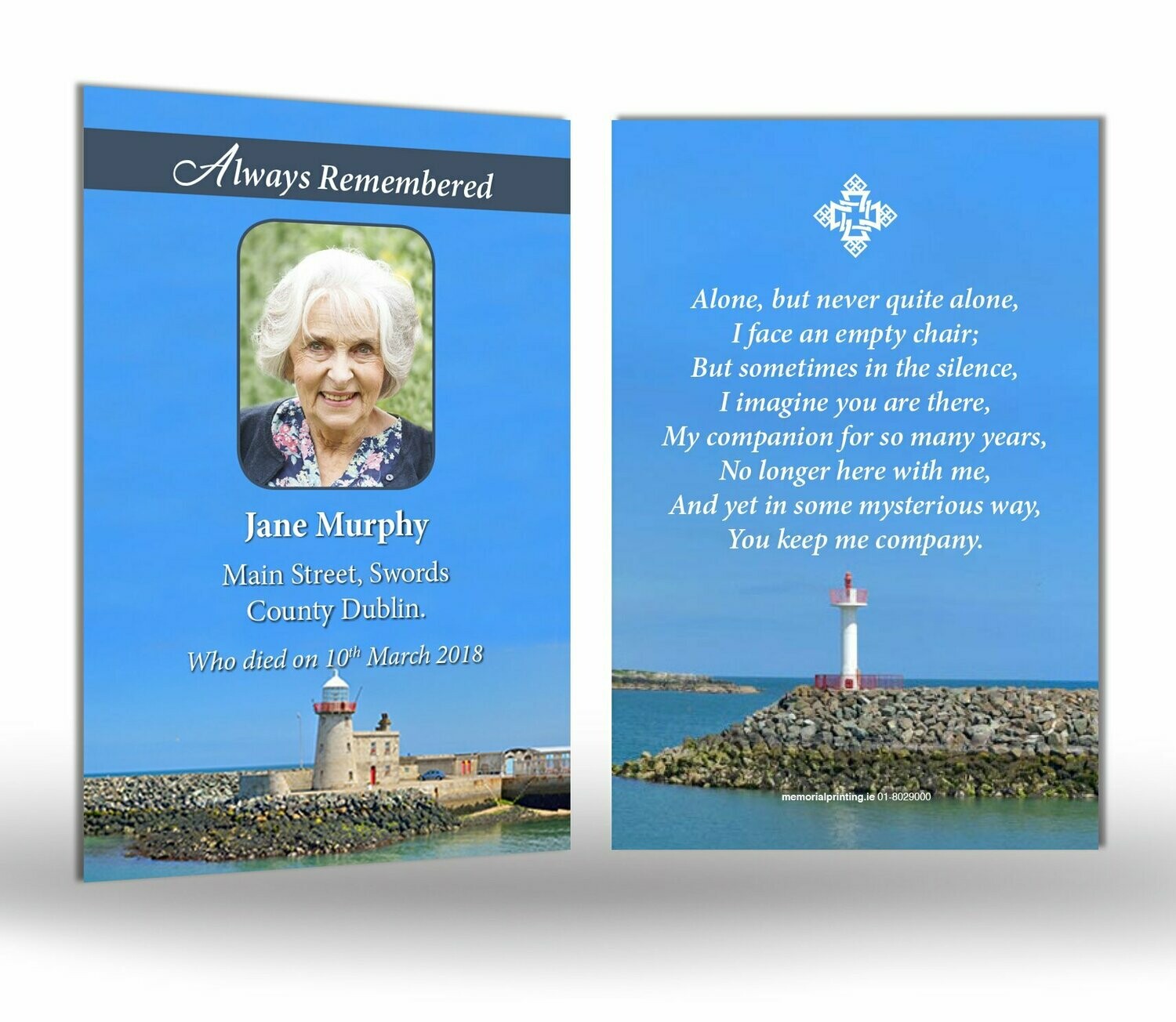 Howth Lighthouse Memorial Wallet Card SC MC 02 Howth Lighthouse Memorial Wallet Card SC MC 02