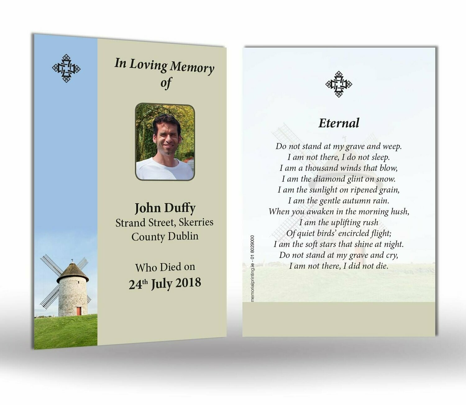 Windmill Memorial Wallet Card SC MC 16