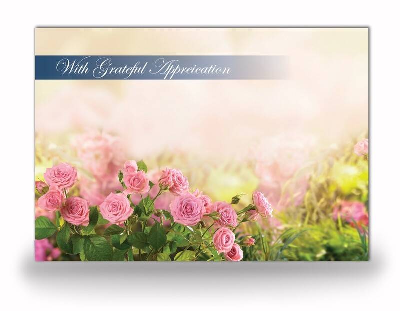 Pink Rose Acknowledgement Card NF IF 12