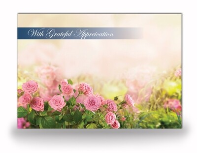 Pink Rose Acknowledgement Card NF IF 12