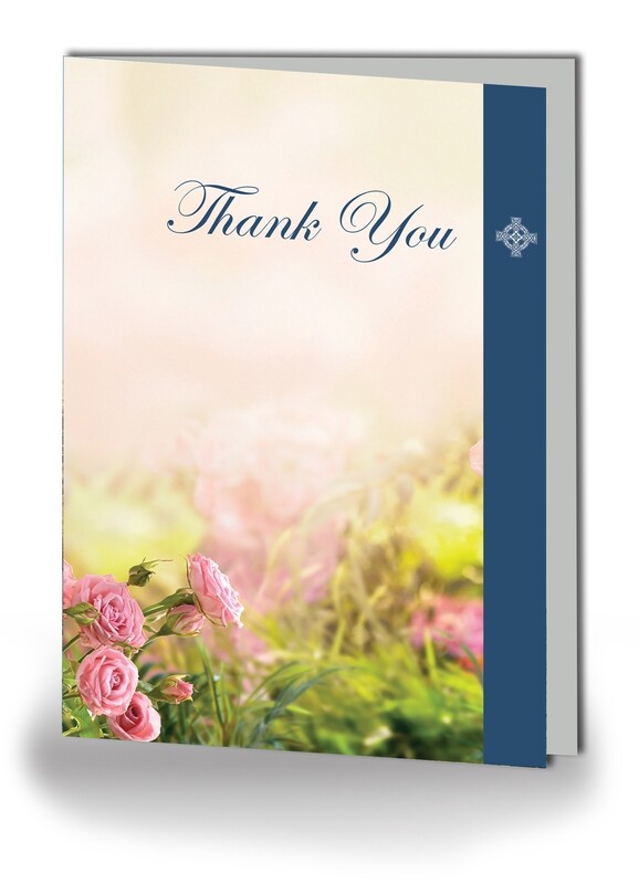 Pink Rose Thank You Card NF IF 12