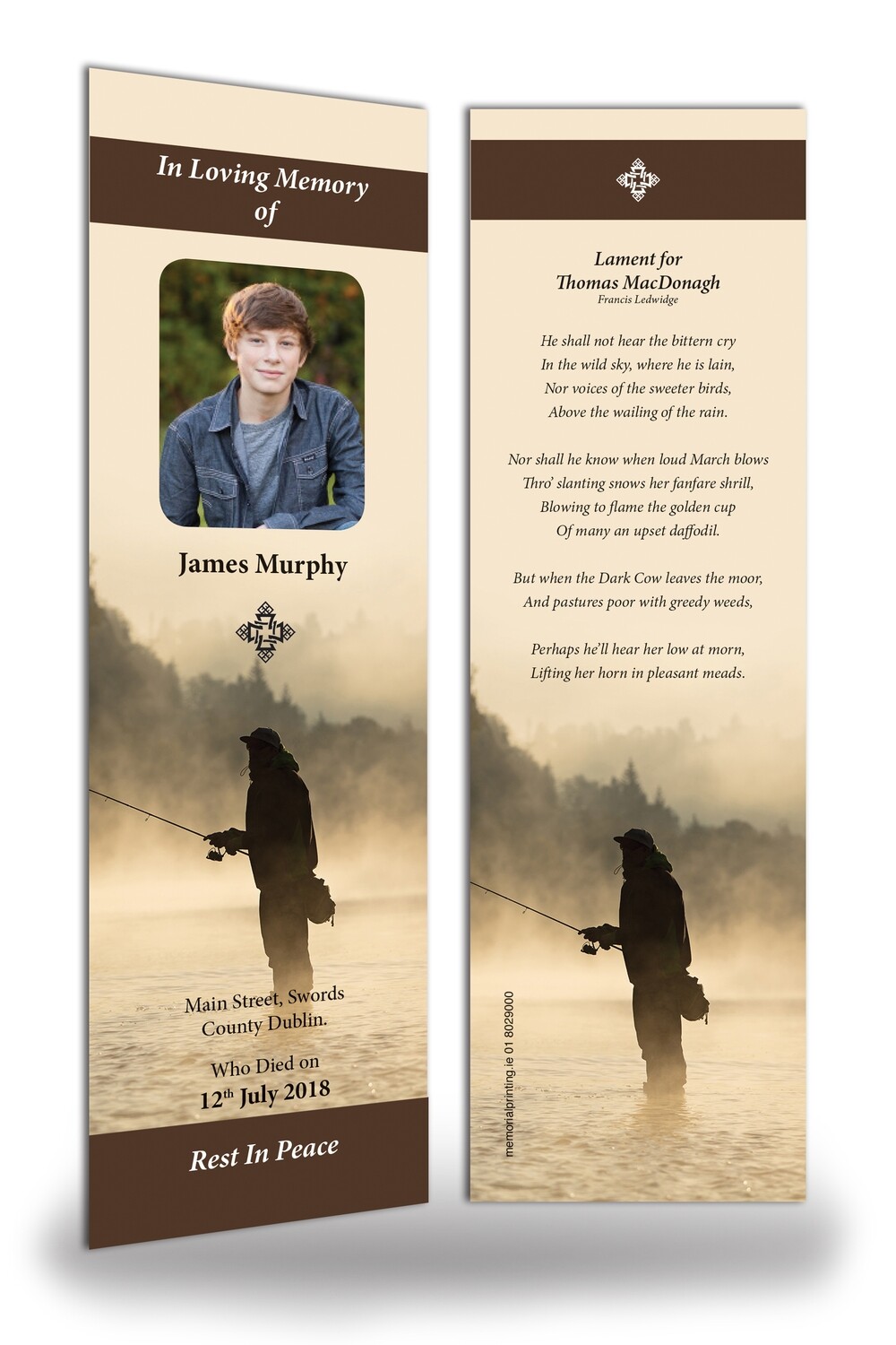 Memorial Bookmark SO SP 015 Memorial Bookmark SO SP 015