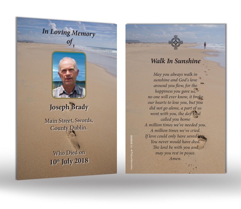 Footprints Memorial Wallet Card SC MC 01