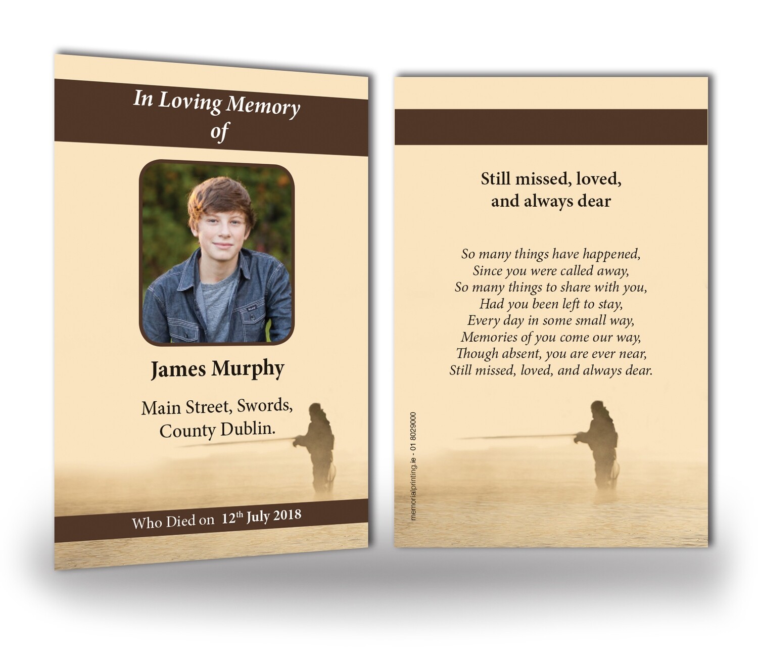 Fishing Memorial Wallet Card SO SP 015
