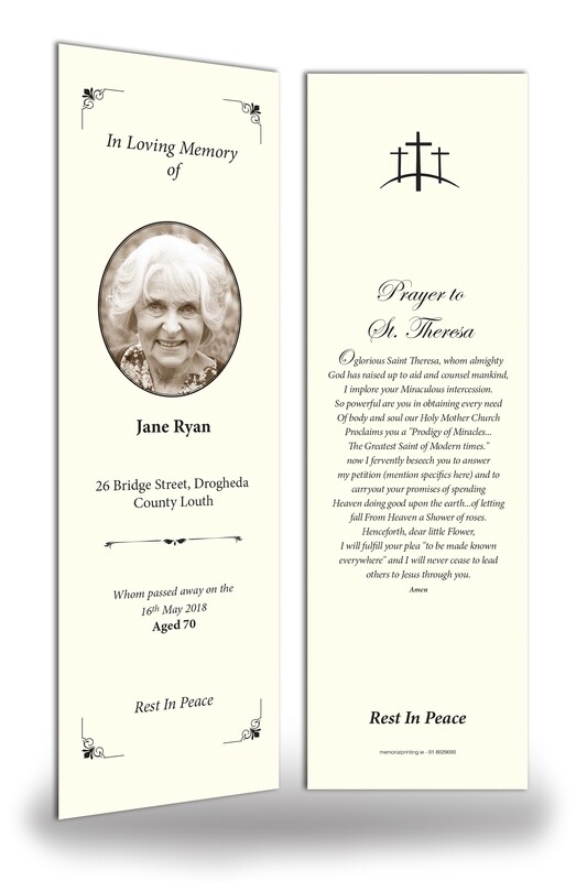 Memorial Bookmark RT TRAD 12