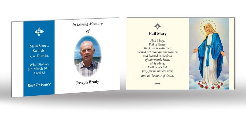 Virgin Mary Memorial Wallet Card RT RS 01