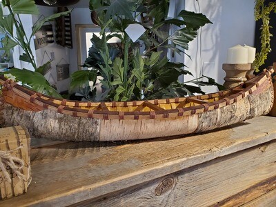 All Wood & Birch Canoe Decor