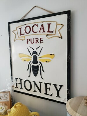 Bee Themed Metal Hanging Signs