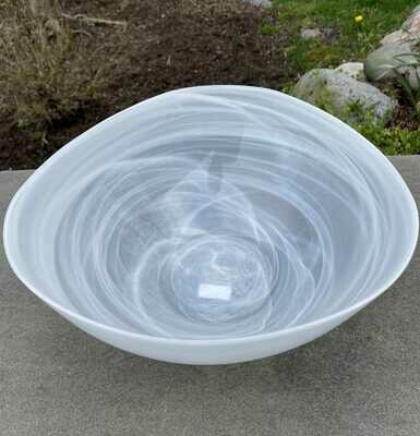 Large Alabaster Glass Bowl