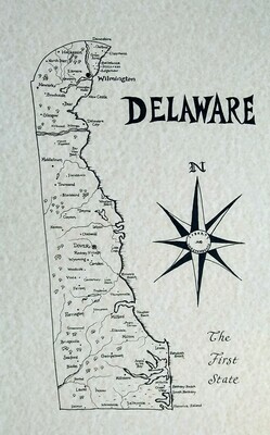 Artist drawn map of &quot;Delaware&quot;