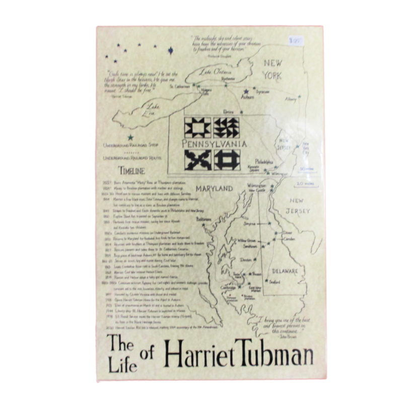 Harriet Tubman's Travel Route on Artist drawn Map