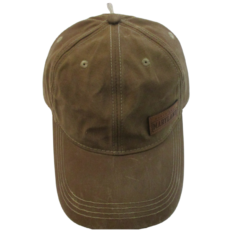 Legacy - Waxed Cotton Tailored Fit Hat - Dark Tan - Leather Maryland Patch