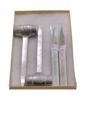 Set of 2 Crab Mallets &amp; 2 Crab Knives
