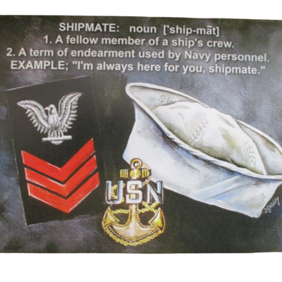 U.S. Navy Blank Notecard  by DJ Kelly
