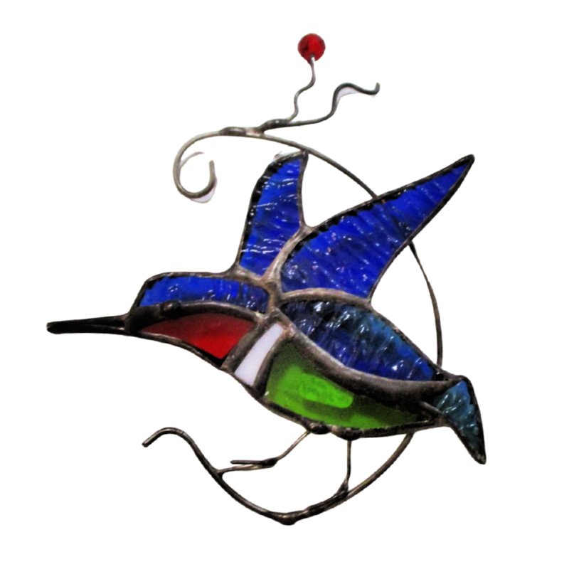 Hummingbird Stained Glass