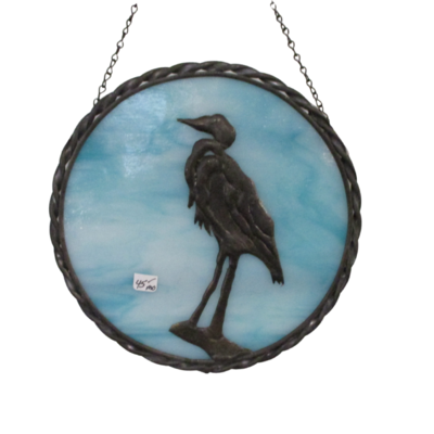 Stained Glass Blue Heron