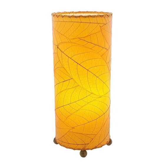 Eangee Cocoa Leaf Cylinder Table Lamp - Orange Free Shipping