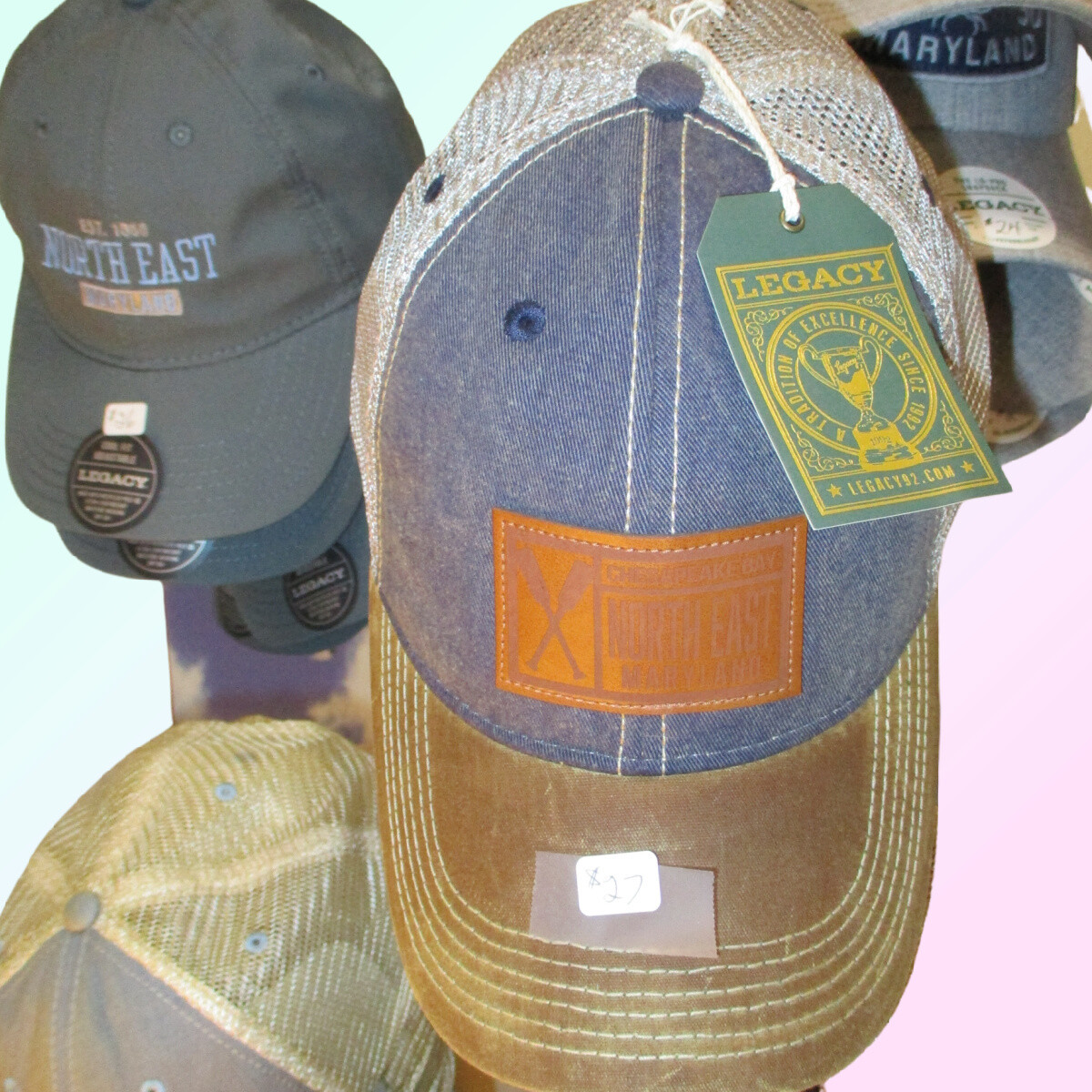 Legacy Trucker&#39;s Hat with Leather Patch