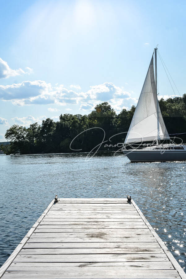 &quot;Sailing&quot;  matted photograph by Jann Denlinger