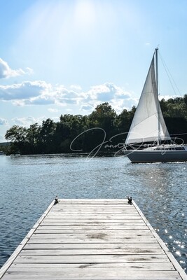 &quot;Sailing&quot;  matted photograph by Jann Denlinger