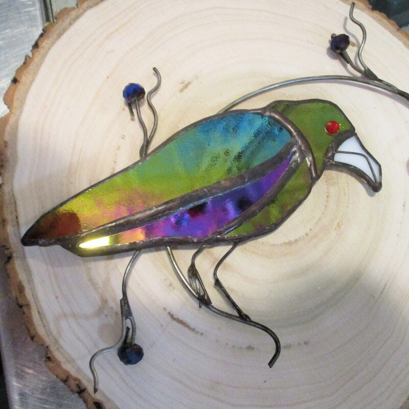 Stained Glass Raven by Michelle O&#39;Brien Falston, Md