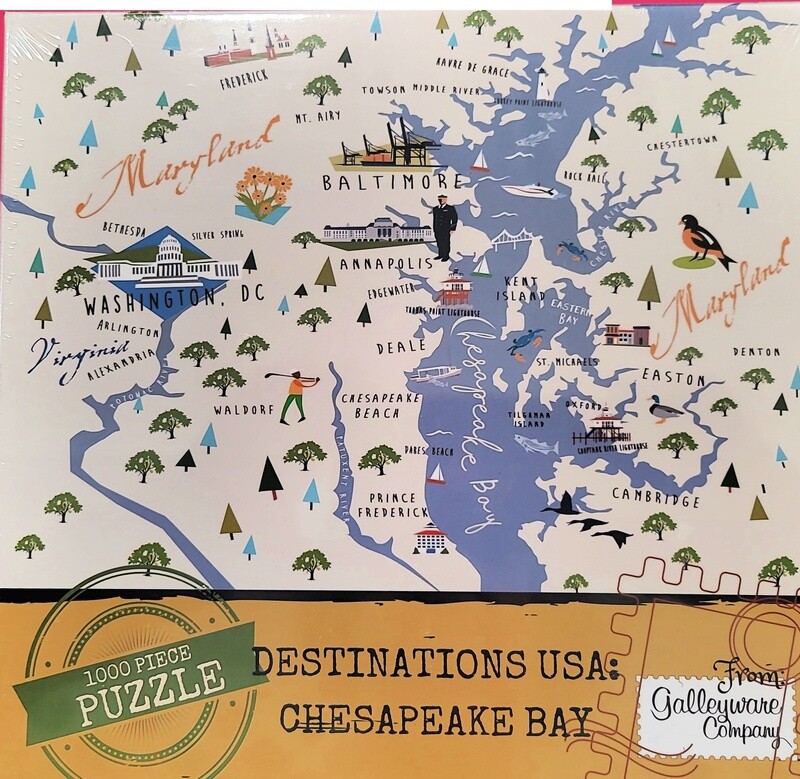 1,000 piece puzzle of Chesapeake Bay