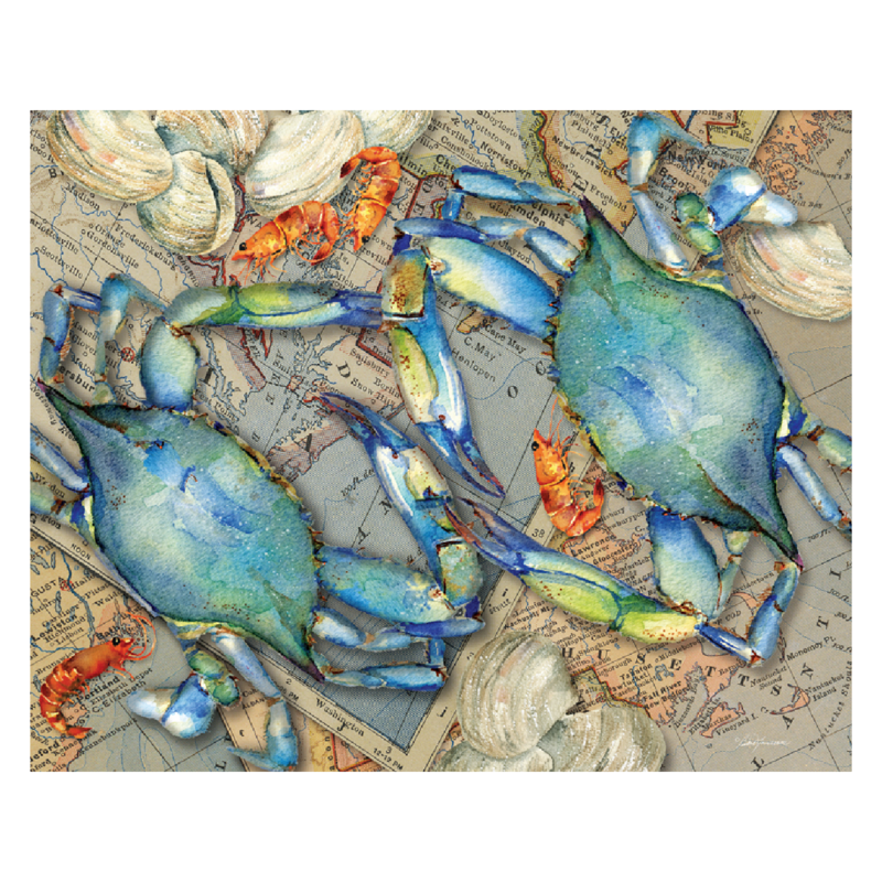Blue Crab Bounty - 1000pc Jigsaw Puzzle by Heritage Puzzle