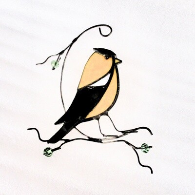 Stained Glass Chickadee