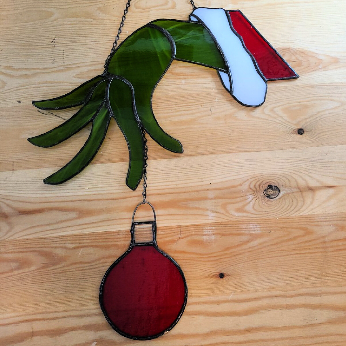 Christmas Grinch Stained Glass
