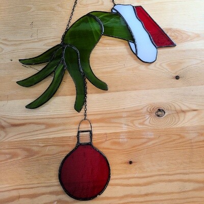 Christmas Grinch Stained Glass