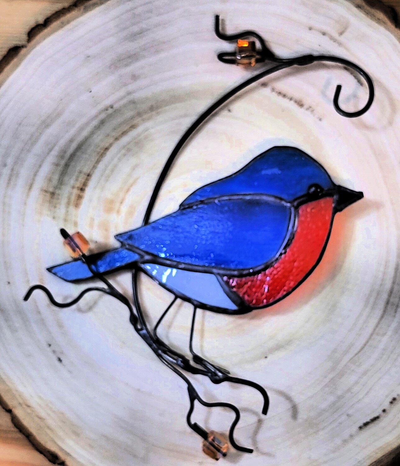Stained Glass Blue Bird